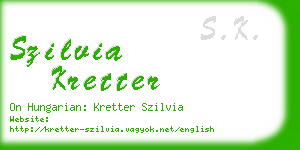 szilvia kretter business card